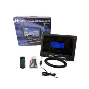 Haier HLT10 10.2'' Digital Portable LCD TV w/Remote & Power Adapter, Tested